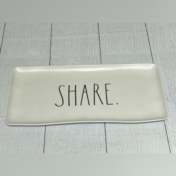RAE DUNN Ivory Serving Tray Share - Picture 1 of 7